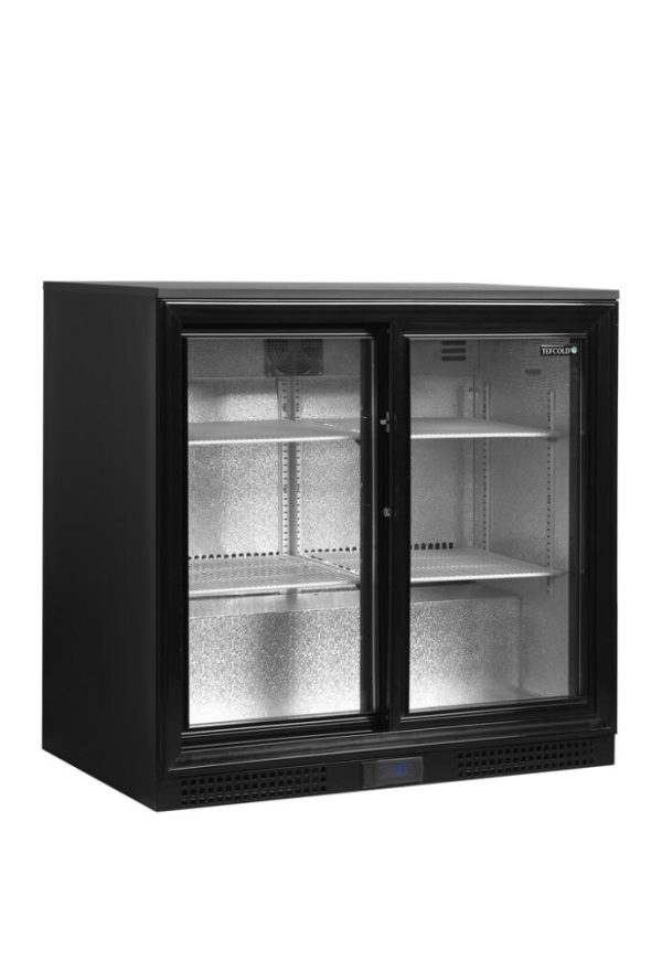 Minibar presklené posuvné dvere, čierna TEFCOLD DB201S